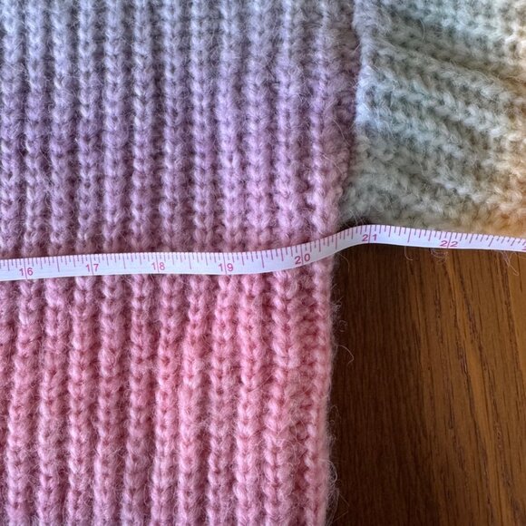 BlankNYC Rainbow Cardigan Sweater Girls L Large Pastel Pink Blue Yellow Unicorn - Picture 11 of 11